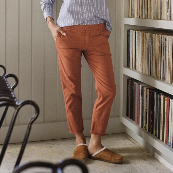 Frank & Eileen WICKLOW The Italian Chino Italian Performance Twill Size: 4 RUST - Picture 1 of 15